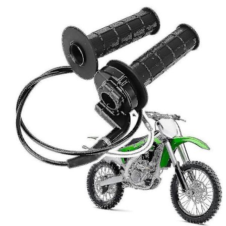 7/8 tum 22 mm motorcykelgrepp motorcykeltillbehör styren 1 par styregrepp och kablar set terrängfordon gasreglage