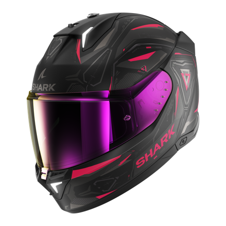 Integralhjelm Shark Skwal i3 Linik Mat Mat Sort/Lilla/Antracit M