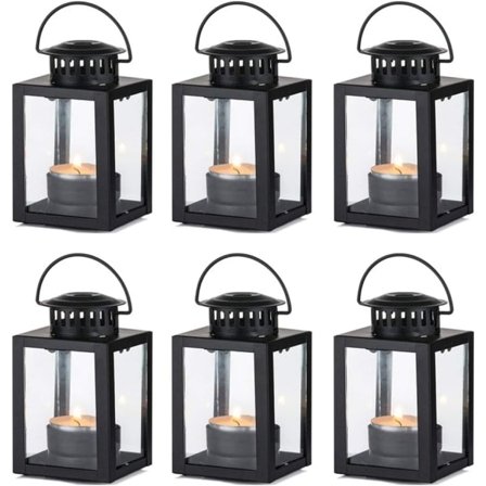 IC Lykter for lys Hage-lykter, hengende små lykter i vintage stil som er kompatible med te-lys