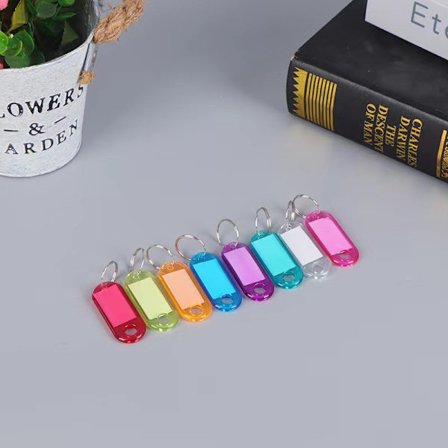 70 stk Hvide Nøgleholder Tags Bagage Nøgle Plastik Rejse Nøgle Tag med Nøglering Skrivelig Papir Etiket Kort til Bagage Navn Workshop, Hjem, 