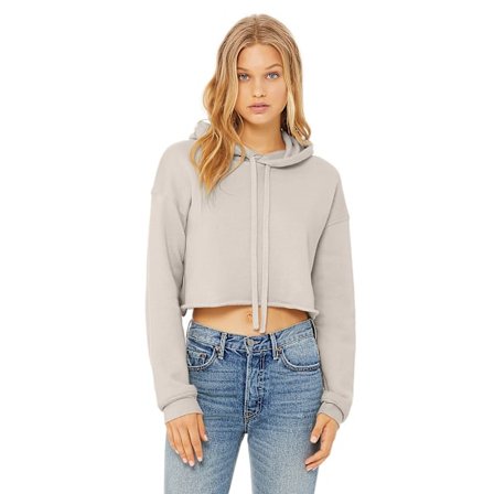 Bella + Canvas Dam/Dam Cropped Fleece Hoodie XL Heather D