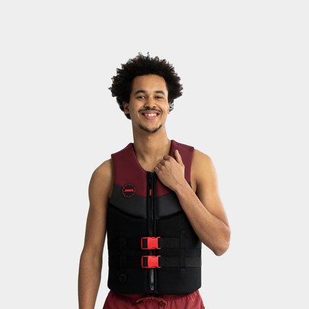 Kamizelka do sportów wodnych JOBE Neoprene Vest Men 50N Burgundy Red, Medium (62 - 70 kg) - Jachtowa