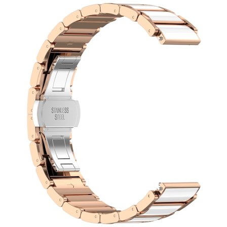 Keramisk armbånd for Huawei GT5 & GT5 Pro - 18mm Universal Passform Rose gull