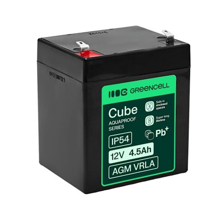 Green Cell AGM VRLA 12V 4.5Ah maintenance-free battery (90x70x106mm)