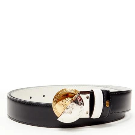 Versace Pre-owned, Pre-owned Leather belts Zwart, Dames, Maat:ONE Size