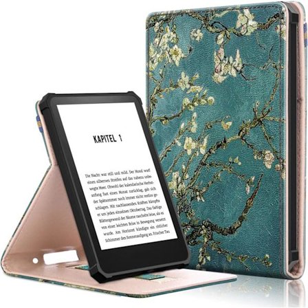 2 stk Foldbar Etui til Ny Kindle (11. generation, 2022), med Automatisk Til/Fra, Letvægts Etui med Håndrem