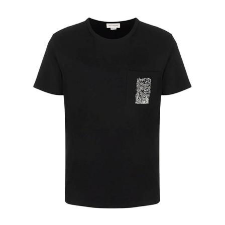Alexander McQueen T-shirt with logo print , Zwart , Heren , Maat: L