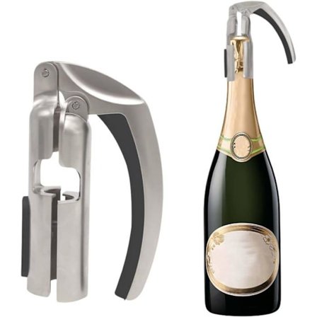 Champagneflaskeåpner - Utsøkt - Sklisikker - Aluminiumslegering - Åpning 14,5 cm