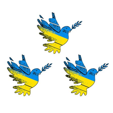 Fred i Ukraine Klistermærke Fredsdue Dekoration Mærkat Klistermærke til Bil Bagrude Køleskab Møbler UV-bestandigt Klistermærke