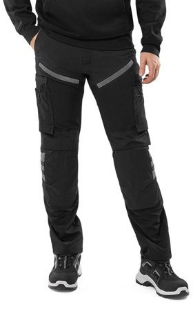 Arbetsbyxor Fristads Herr Servicebyxa stretch 2653 LWS, Svart/Grå Arbetskläder