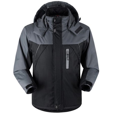 Varm hettejakke for menn, avslappet vindtett jakke for utendørs bruk, vinter