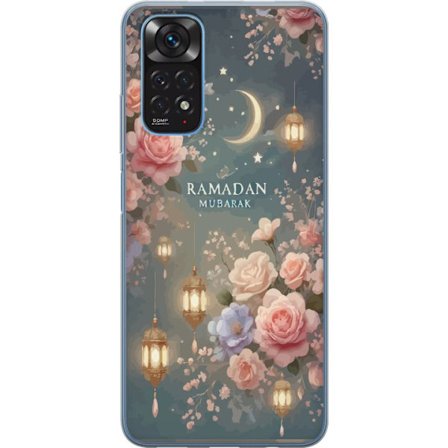 Kompatibel Mobilcover til Xiaomi Redmi Note 11 Mørk fantasy scene med menneske og dæmonisk væsen i ildelandskab med overnaturlig kraft