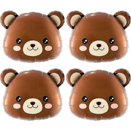 Nalle Ballonger Teddybjörn Duschdekorationer Vi Kan Knappt Vänta Nalle Tema Födelsedagsfest Tillbehör 4 st