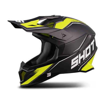 Casco Cross Shot Lite Prism Nero-Neon-Giallo XS