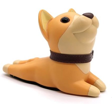 Kreativ valpdörrstopp (khaki hund), söt hundstil dörrstopp, hem och kontor dekorativ dörrkil