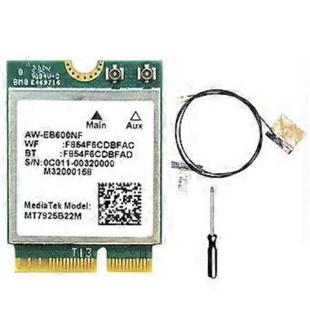 MT7925 WIFI 7 Kort+Interne Antenner 5400Mbps M.2 Tri-Band 2.4G/5G/6G BT5.3 WiFi Kort Adapter til Win10/Win11 Linux