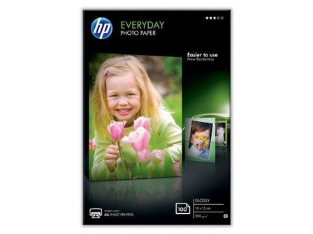 HP Everyday Photo Paper - fotopapir - blank - 100 ark - 100 x 150 mm - 200 g/m²