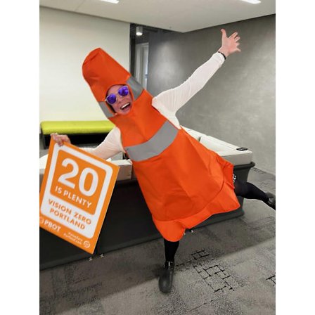 Trafikkjeglekostyme, rollelek cos party kostyme