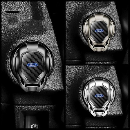 SBSG 1 st Artikel Passar Ford Bilmotor Start Stopp Knappskydd Tryck Start Knappskydd Tändningsdekoration Skyddskåpa Universal Knapp