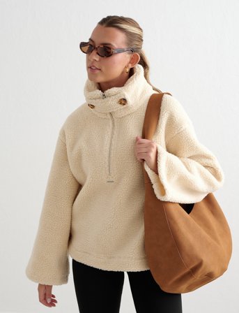 aim ́n Pile Anorak - Cream - M