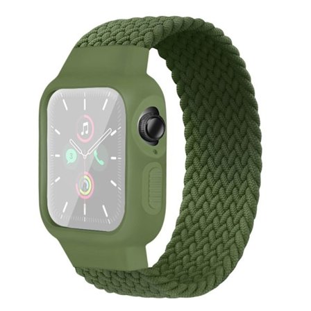 Apple Watch Series 6 / 5 40mm nylon braid watch band - Green / Size: 150mm