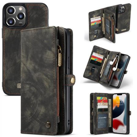 Caseme Multi-slot 2 I 1 Plånboksfodral Iphone 13 Pro Grå