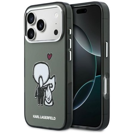 Karl Lagerfeld Karl & Choupette Back MagSafe Case for iPhone 17 Pro - musta