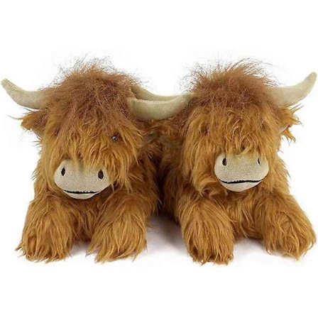 Myke og varme tegneserie-ku-tøfler for kvinner, bomullsdyredesign, én størrelse passer alle, innesko