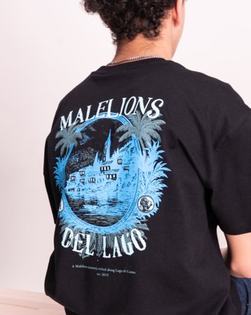 Malelions Malelions Junior Relaxed Lago T-Shirt Sort T-shirts Dreng - Kids Brand Store