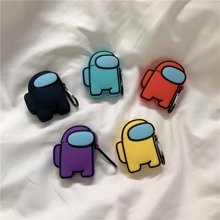 Among Us Airpod-etui, søtt Airpods 2 & 1 etui med lang lan