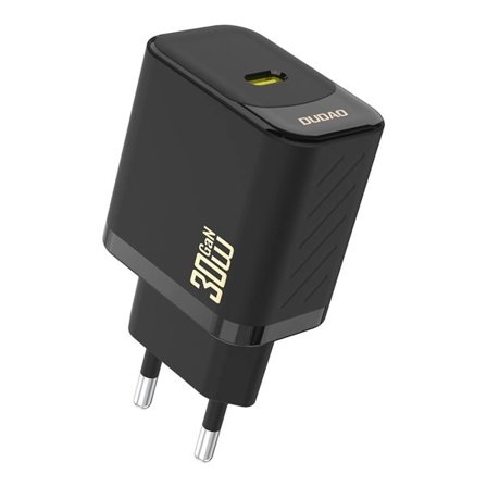 Dudao 30 W GaN USB-C vegglader med Power Delivery – Svart
