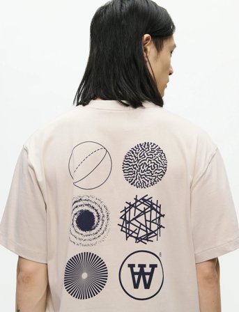 WOOD WOOD Wwliam Tee Aacomp 25074 - Beige - M