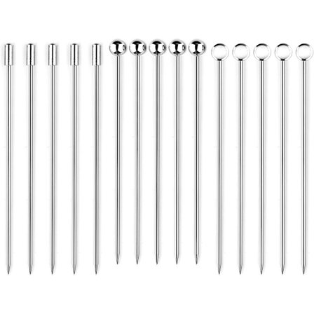 Rostfria cocktailpinnar Martini-pinnar set (15-pack)