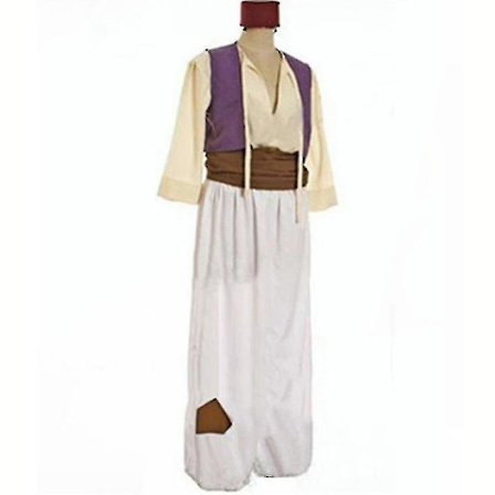 Snabb leverans Män Arabian Prince Aladdin Genie Fancy Dress Party Kostym Julpresent