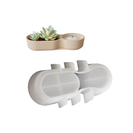 Fleksible silikonformer, håndlagde små blomsterpotteformer perfekte for håndverk