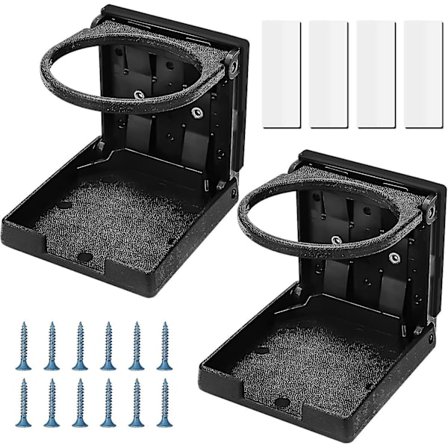 Caravan Yacht Conversion Kopholder Bil Sammenklappelig Kopholder Bil Eftermontering Drikkeholder Kontor Hjem Vand Kopholder(Sort)