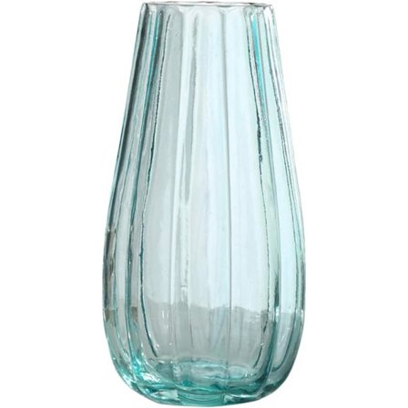 Kreativ gjennomsiktig glassvase - Stilig dekorativ vase for skrivebord, moderne enkelhet, stue, vannkultur, blomsteroppsats, hjemmetilbehør (Farge