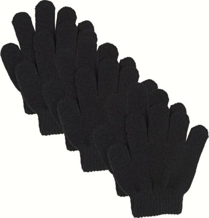 Lindberg Åsbro Magic Glove 3-Pack everyday gloves Black 2-5 years