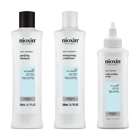 Nioxin Scalp Recovery System, 200 ml + 200 ml + 100 ml