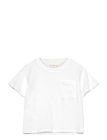 Pocket Cotton T-Shirt White Mango