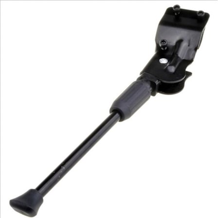 Justerbart sykkelstøtte med skjult fjærbelastet lås,