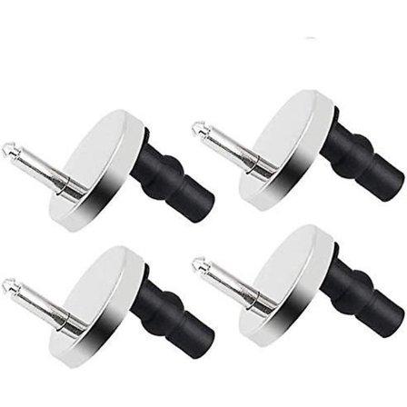 4 st Hinge-skruvsats Rostfritt Stål och Gummi Ersättningsdelar för Tvättmaskin Fixering Toalettlock