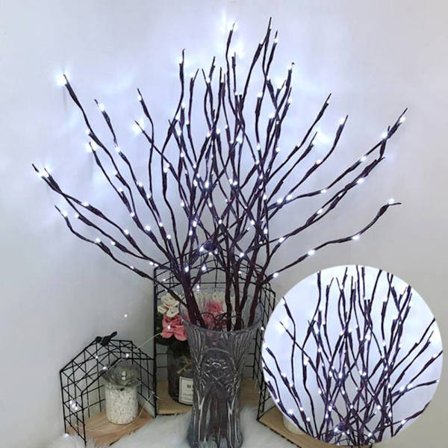 20 LED Branch Tree Light Battery Powered Decor WillowTwig Lights white