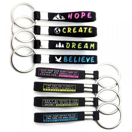 (12-pakning) Motiverende sitat-nøkkelringer - Motiverende nøkkelring-festfavoritter, ryggsekktilbehør, gaver