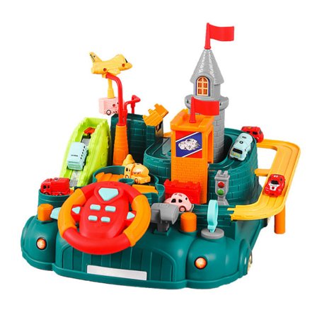 Racerbane Legetøj Inertiglide Interaktivt Lærende Børnebil Legetøj Fødselsdagsgave Drenge Piger Grøn