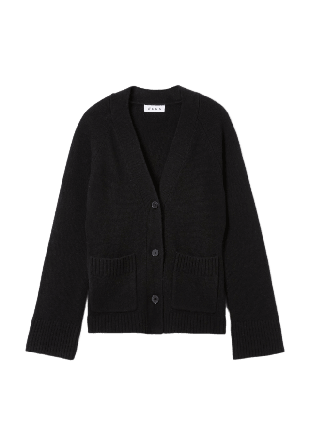 Wera Cardigan i ull WARD Stickat Svart M