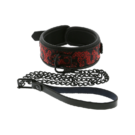 Dream Toys: Blaze, Deluxe Collar & Leash Röd, Svart