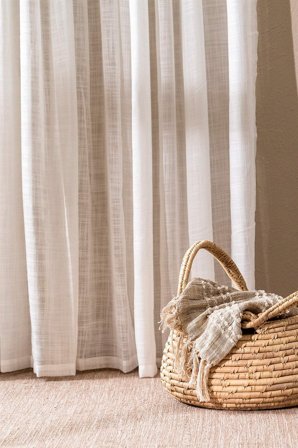 Cellbes of Sweden - Multibandslängder med linnelook 2-pack - offwhite - - 140 x 220 cm