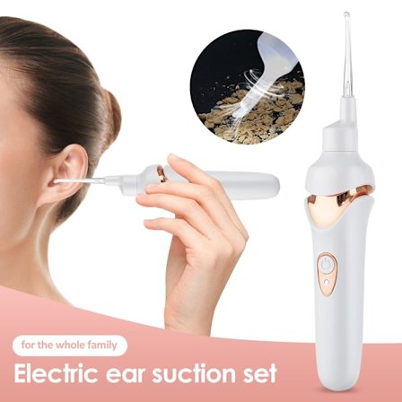 Electric Ear Safe Vibration Smärtfri Vacuum Wax Pick Cleaner vit 17,5*2cm