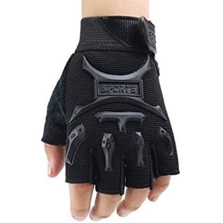 Børne halvfinger sports handsker skridsikre cykelhandsker egnet til drenge og piger, velegnet til cykler, løbehjul og skateboards